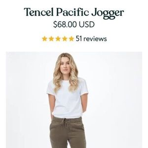 Tentree Tencel Pacific Jogger women’s large green